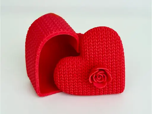 Knitted Heart - Storage Box